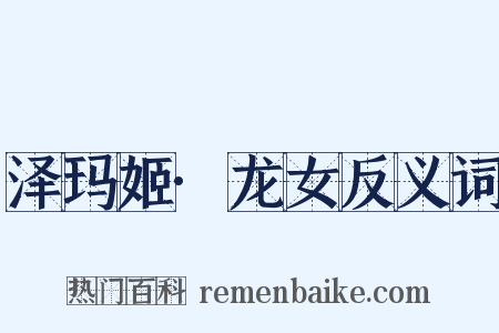 泽玛姬·龙女反义词是什么意思的图片